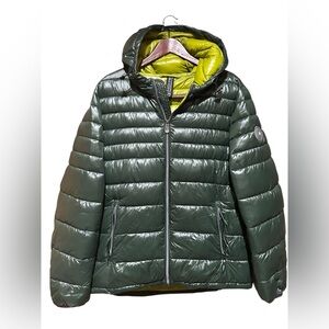 Noize Green Puffer Jacket Womens Full zip hooded